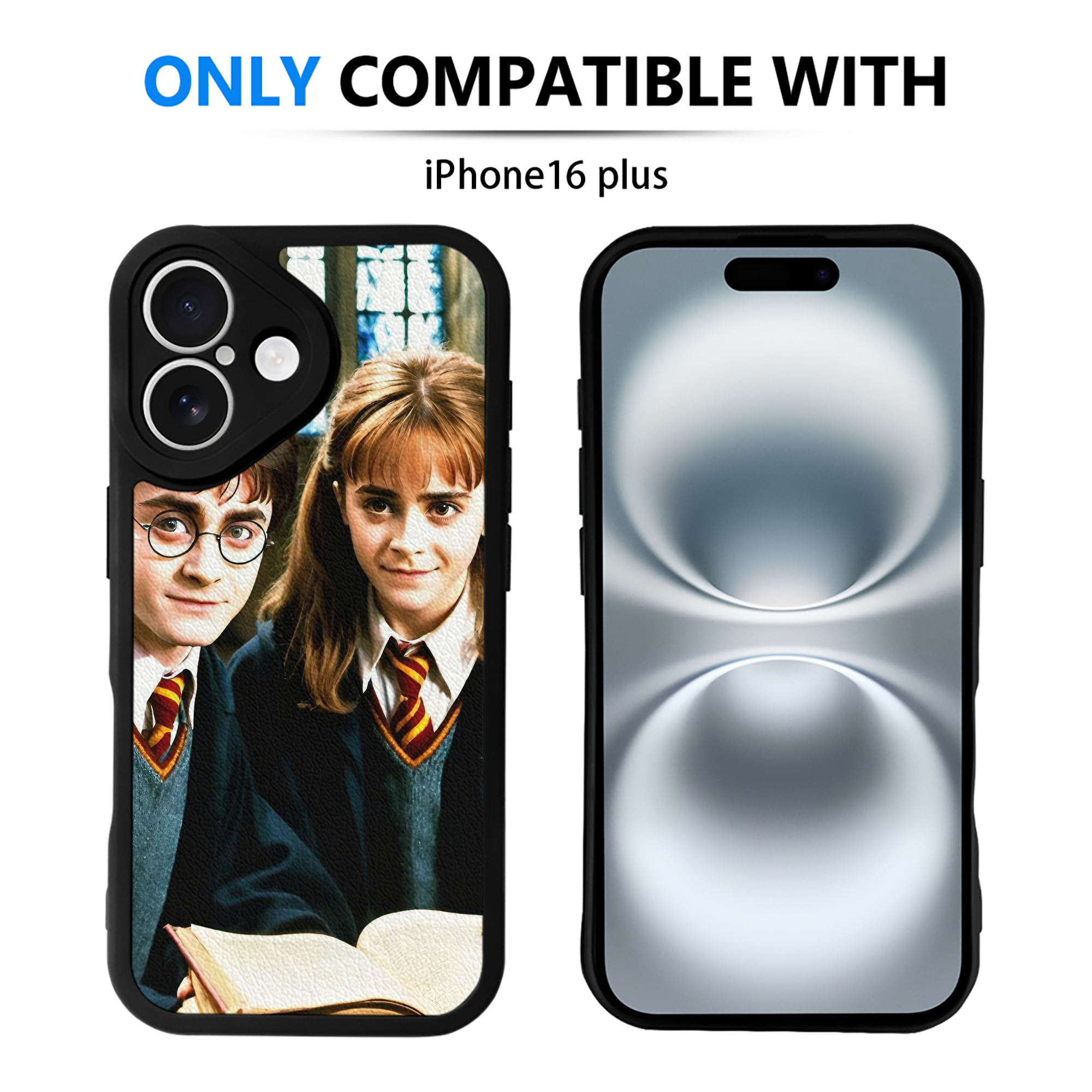 （画像用） Harry Potter ハリー・ポッターシリーズ 【iPhone 16シリーズ対応】シリコンスマホケース（レザー調） 材質：シリコン
